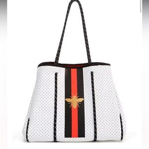 NWT Parker & Hyde neoprene Summer Bee tote w/matching wallet